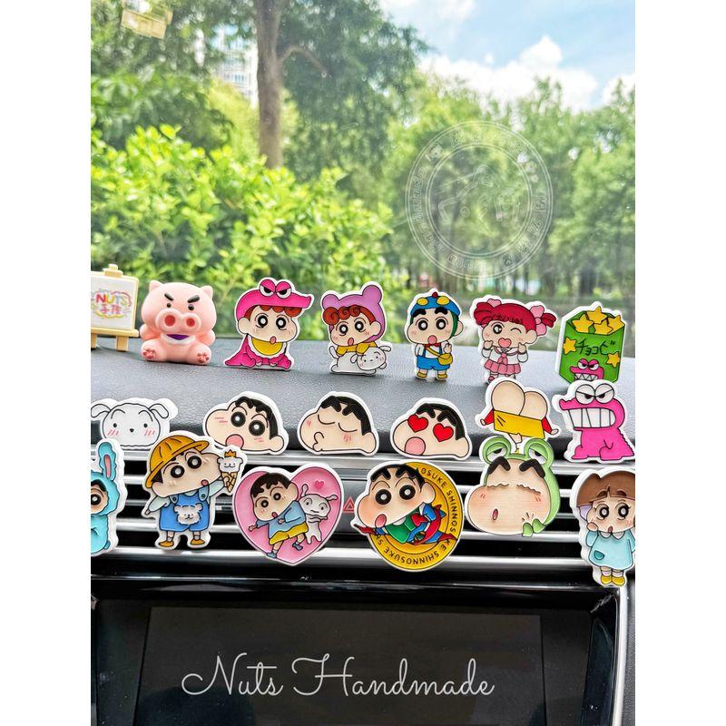 Crayon Shin-Chan Car Air Vent Diffuser Stone Aromatherapy Essential Oil Cute Handmade New Car Birthday Gift for Best Friend