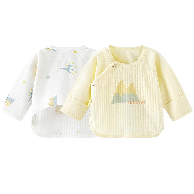 TONGTAI Newborn Baby Summer Pure Cotton Jacquard Top 52cm