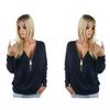 Fall Fashion Deep V Batwing Sleeve Knit Tshirt For Office Wear Women