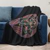 Vibrant Floral Mandala Flannel printed blanket suitable for all seasons suitable for living room office sofa and travel