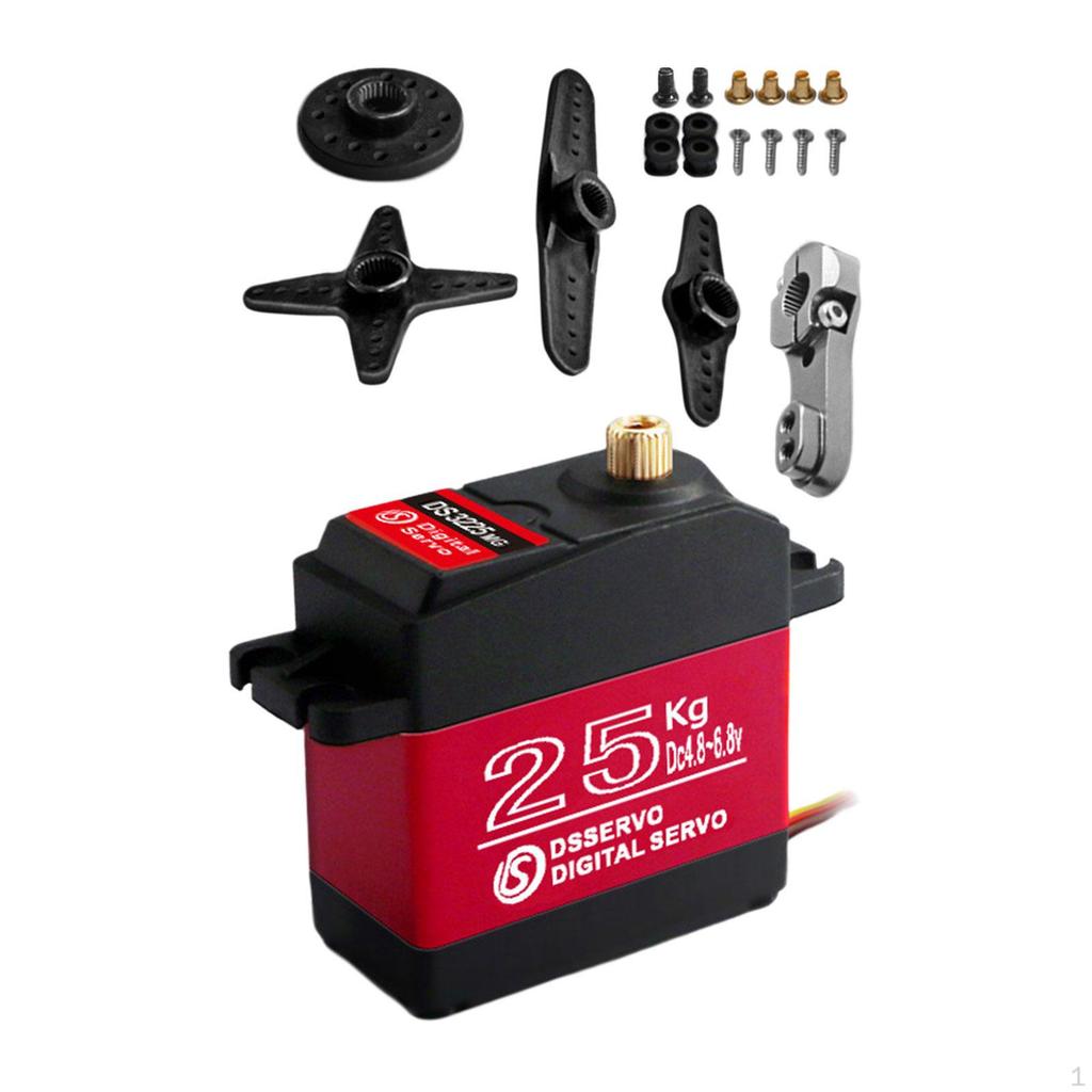 25kg RC Digital Servo Gear Waterproof for Vehicles Model Crawler Boat Modification