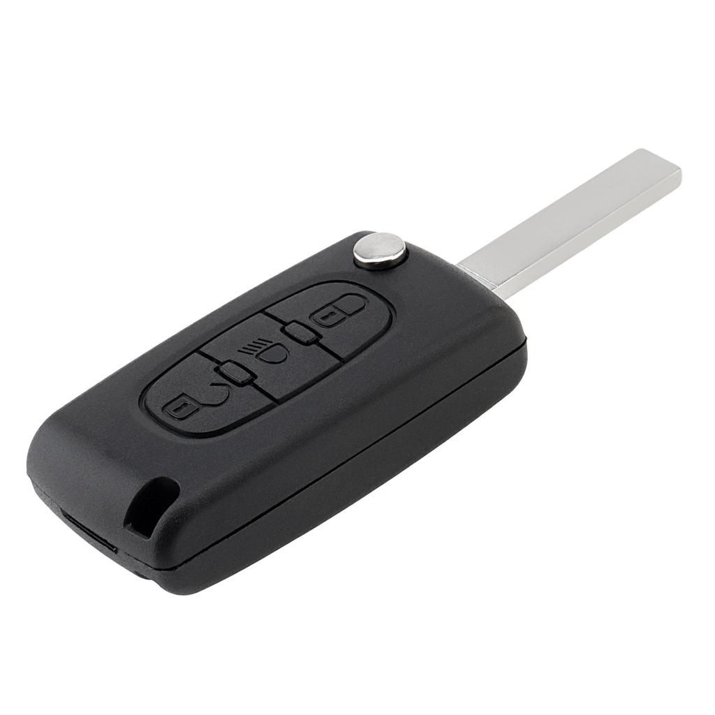 3 Button Flip Key Fob Case Replacement Durabled for 207-407 Citroen C1-C4 with Tools Key Chain Screwdriver