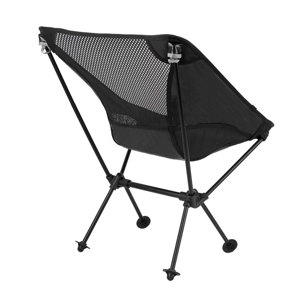 MOON LENCE Outdoor Camping Chair with Anti-Sagging Foot Caps, Foldable, Ultralight, Compact, Aluminum Alloy, Hiking Chair, with Storage Bag, 150kg Wei