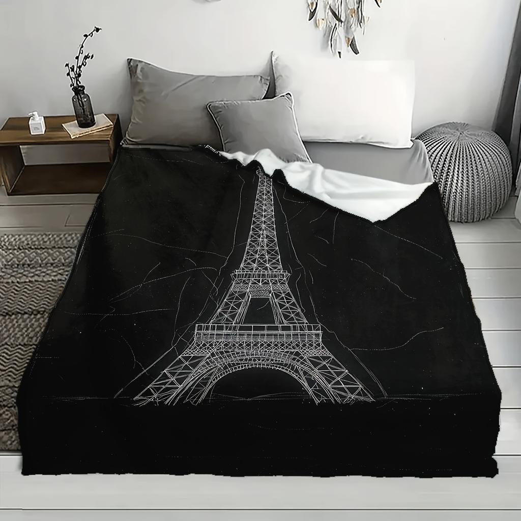 A Iron Tower Printed Flannel Blanket, a Gift for African Girls, Granddaughters, And Daughters, Holiday Blanket, Gift Blanket,
