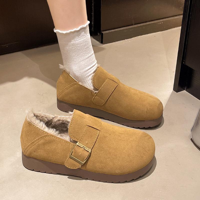 One-pedal lazy single shoes platform all-inclusive Boken women's shoes 2025 new autumn and winter popular Japanese Boken shoes women