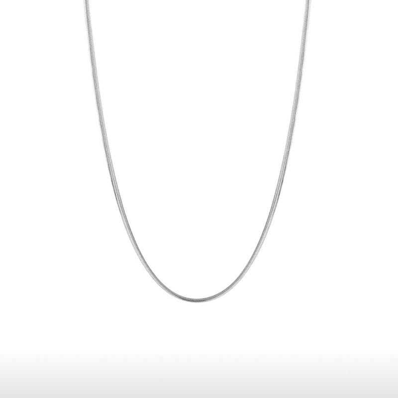 Men's Minimalist Titanium Steel Snake Bone Chain Necklace, Layered Hip-Hop Style