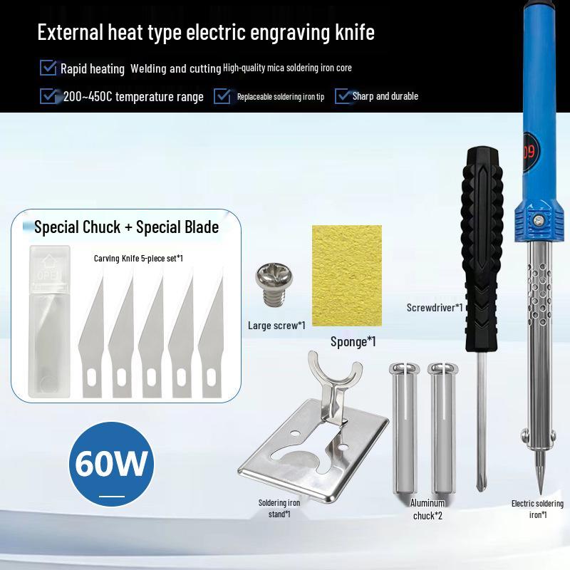 

Electric Carving Knife & Soldering Iron with Copper Chuck for Cutting and Punching in Household and Crafts