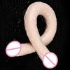 Soft Jelly Dildo Double Double Head Realistic Dildos Masturbation Toys Vaginal Anal Plug Orgasm Adult Sex Toys for Woman Men Gay