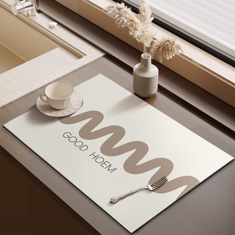 Melard Style Drain Pad Coffee Machine Special Water Absorbing Countertop Insulation Cup Kitchen Drainage Pads Home Decoration