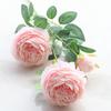 Charm 3 Heads Artificial Flower Peony Home Wedding Decoration Silk Fake Flower Pink European Rose White