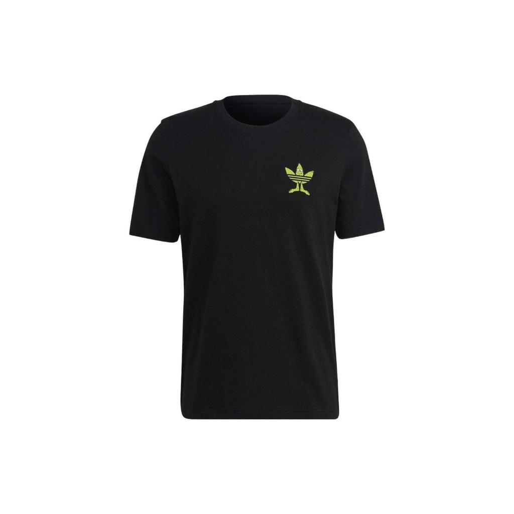 Adidas T Shirts Men's Black Crew Neck Moderate Straight Fit HM2493