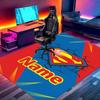 Custom Name Personalized Superman Print Carpet, Versatile Home Decor Rug, for Playroom, Apartment, Balcony, Entryway, Hallway Gift