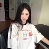 American Three-bar Gray Short-sleeved T-shirt Women's Summer New Popular Niche Design Pure Cotton Top Trendy