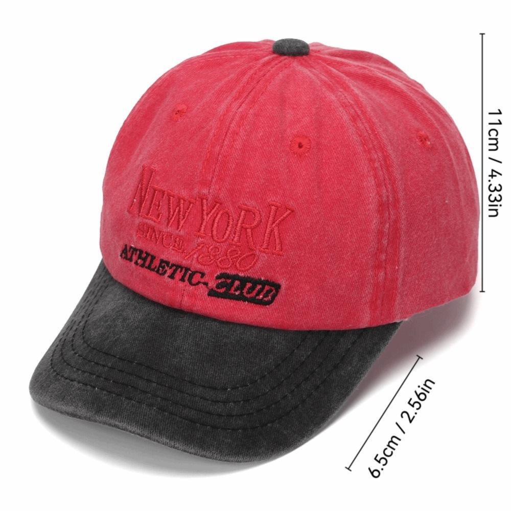 New York Embroidered Washed Cotton Baseball Cap Distressed Chlidren Sun Hat  For Boys Girls
