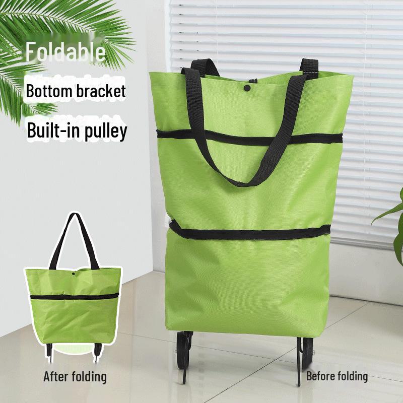 

Компактная складная тележка для покупок — легкая, с колесами для продуктов и экспресс-доставки