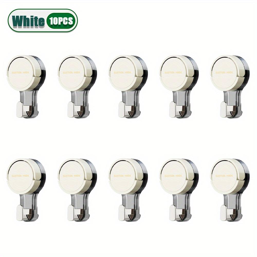 

10pcs Robe and Towel Hooks, Strong Suction Cup Hooks, Reusable Vacuum Suction Hooks, Waterproof Bathroom Towel Racks and Clothes Hanger Accessories, 10pcs белый