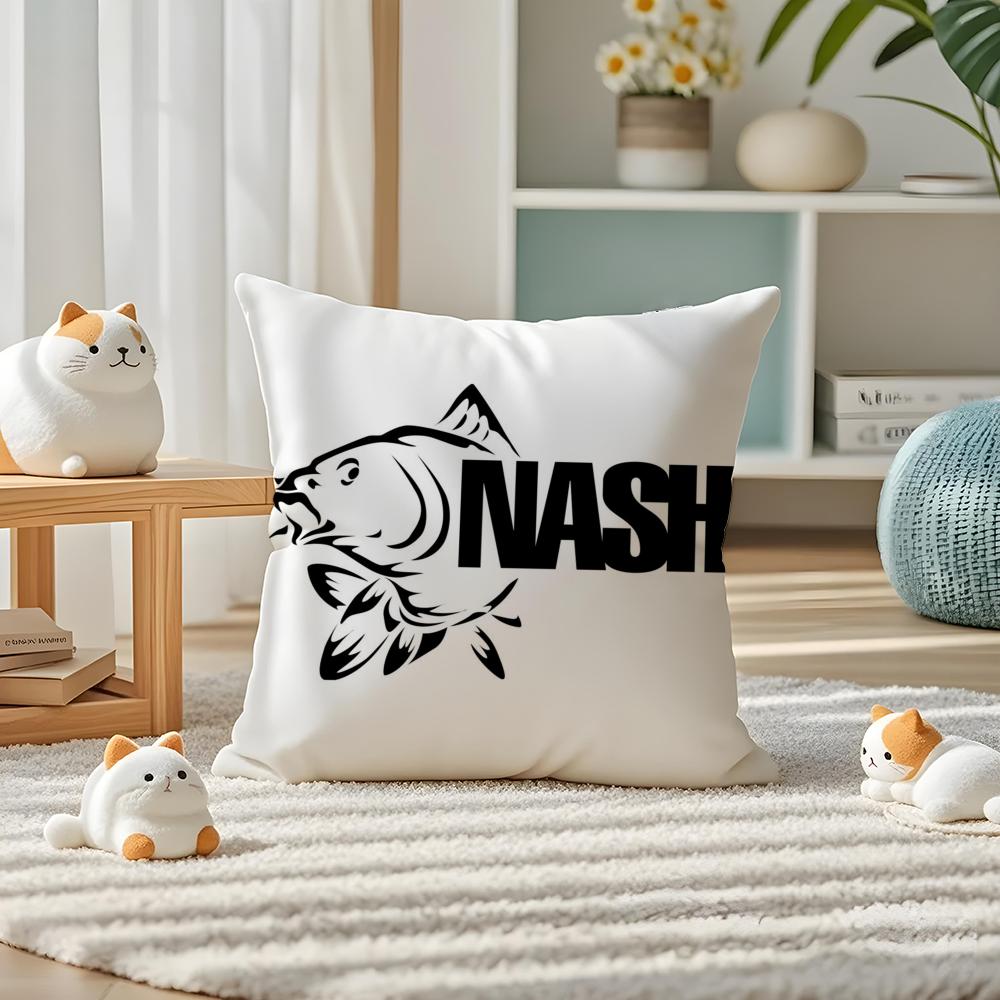 Nash Fishing Logo Kissenbezug Seidig elegant Komfort Sofa Bett Versteckter Reißverschluss
