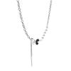 Butterfly Pearl Titanium Steel Necklace Women's Trend Cold Wind Sweater Chain Versatile Hip Hop Sweater Chain
