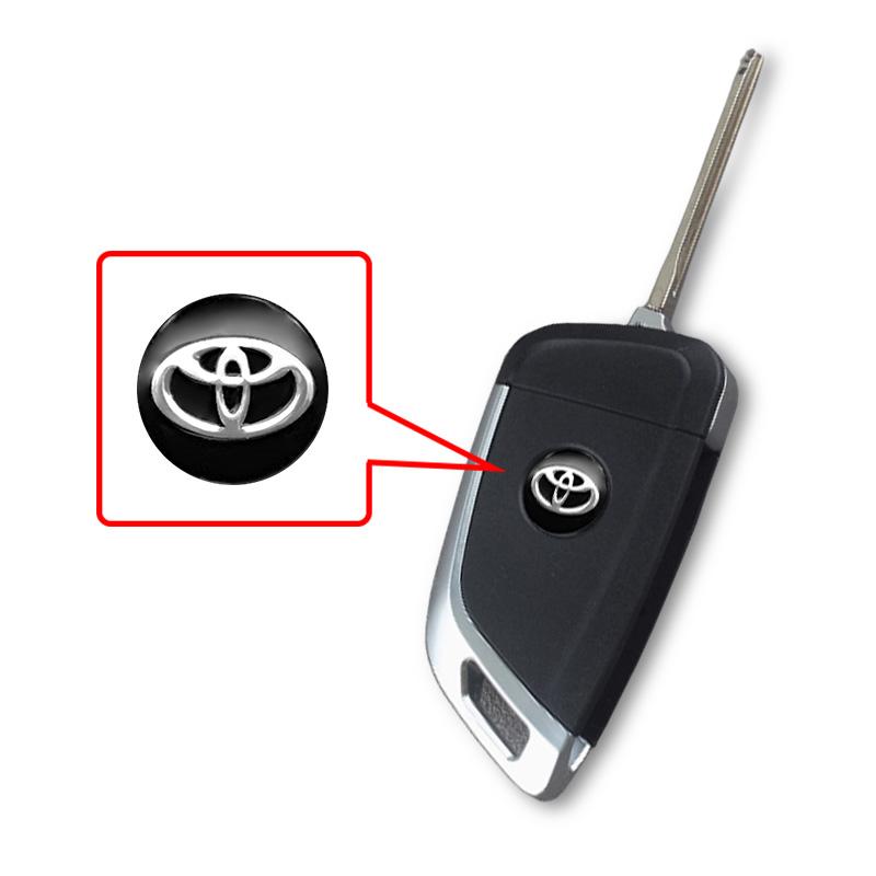 14mm Styling auta Logo Nálepky na dálkový klíč Odznak Emblém Příslušenství Pro Toyota Corolla Prius Auris CHR Land Cruiser Camry Avalon