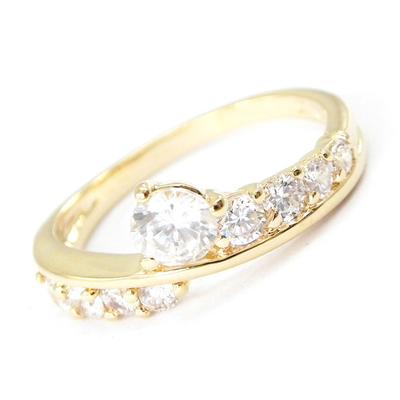 Weißer 'Scarlett' vergoldeter Ring