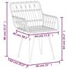 7 Piece Outdoor Dining Set Black Poly Rattan