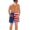 Men's Funny Print Elastic Waist Beach Swim Trunks