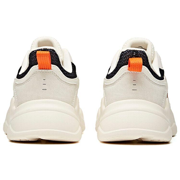 Anta Lifestyle Series Durable Breathable Low-Top Dad Shoes Men Sneakers White Black 112038822-3