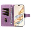 For Honor Magic7 Lite 5G/X9c 5G/X60 Pro 5G Leather Case Wallet Stand Grids Imprinted Phone Cover with Strap
