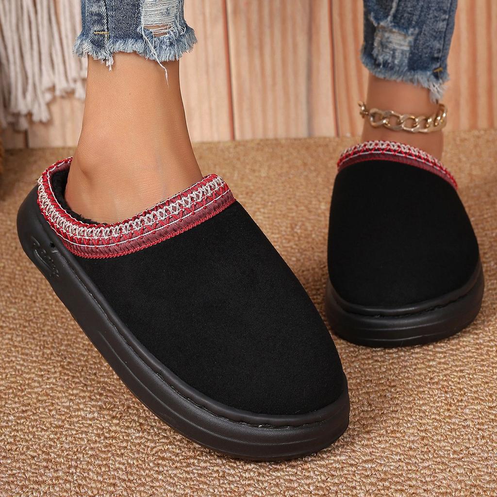 Platform Fluffy Slippers Women House Flats Fashion Plush Winter Designer Shoes Ladies Home Elegant Casual Footwear Large Size