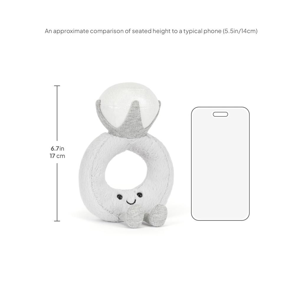 Jellycat Amuseables Diamond Ring Plush Toy 8 Inch Wedding Ring Plush Toy Engagement or Wedding Gift - -