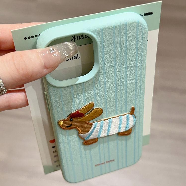 Apple 16 Series Mobile Phone Case Suitable for Apple 13 Mobile Phone Case IPhone 15 Promax New 14Plus Leather Pattern