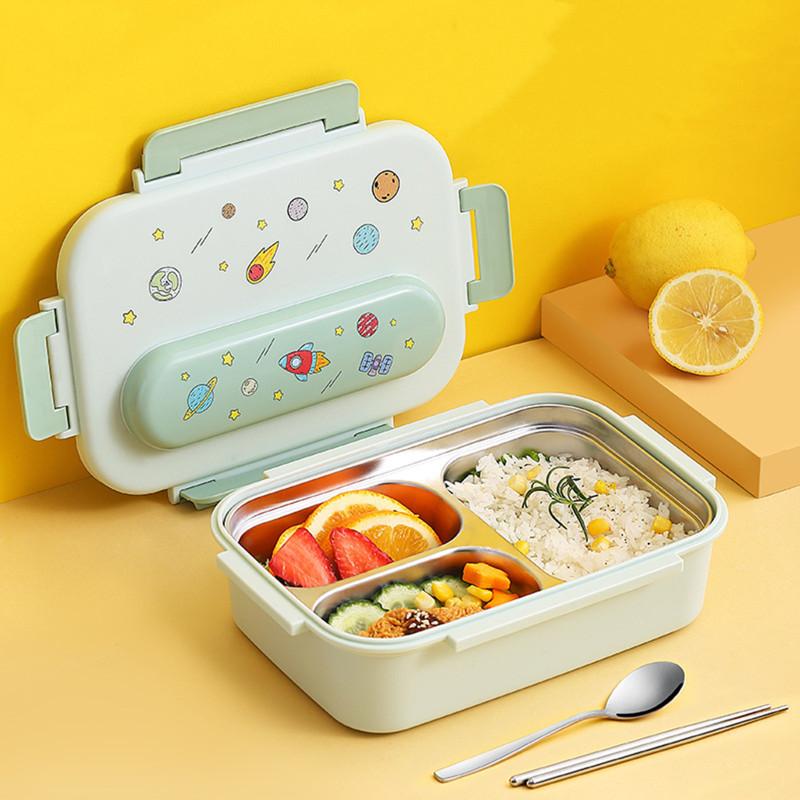 Children Cartoon Lunch Box Portable Detachable Leak-proof 316 Stainless Steel Bento Box With