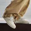 2025 Versatile Men's White Sporty Sneakers with Double Laces - Casual, Trendy, Flat, Skate & German Trainer