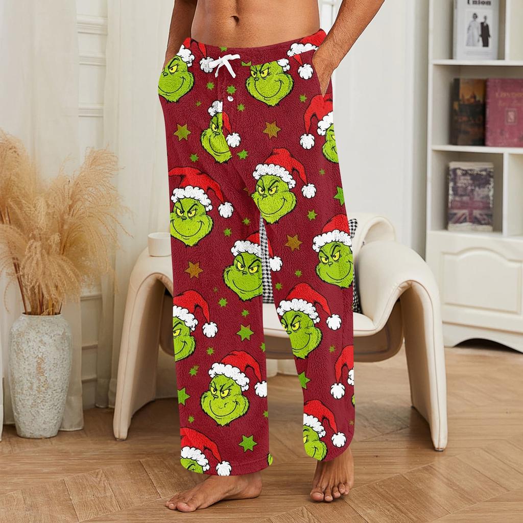 Men's Christmas Print Pants Cozy Sleep Pants