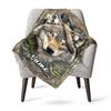 240Gm2 Wolf Nature Customize Your Name Outdoor Blanket Suitable For All Seasons Comfortable And Warm Soft Blanket Suitable For Travel Gifts For
