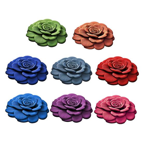Floral Floor Mat Non-Slip Absorbent Bathroom Rug 3D Realistic Flower Pattern Floor Rug for Entrance Living Room Bathroom Kitchen