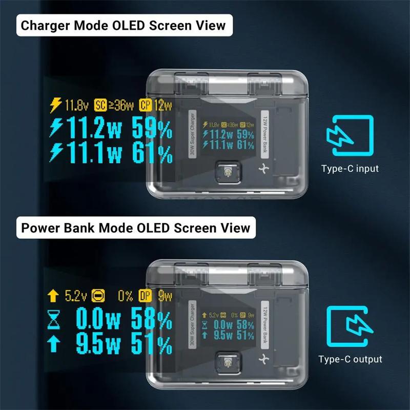 Battery Two-Ways Charger Power for Insta 360 X4 USB-C Case Portable Charging Hub Box for Insta 360 X4 Sports Camera Accessories