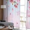 Sakura Blossom Japanese Cherry Tree Chiffon Sheer Curtains for Living Room Bedroom Window Curtain Voiles Tulle Cortinas