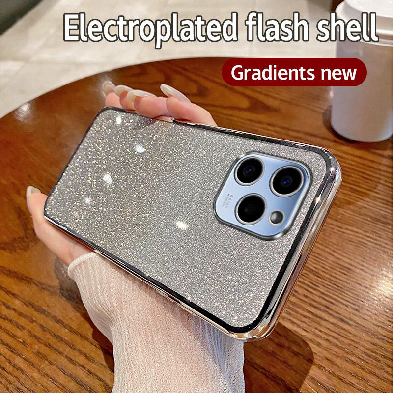 For Honor 60 SE Case Honor GIA-AN00 Phone Case Shiny Glitter Plating Silicone Camera Lens Soft Back Cover