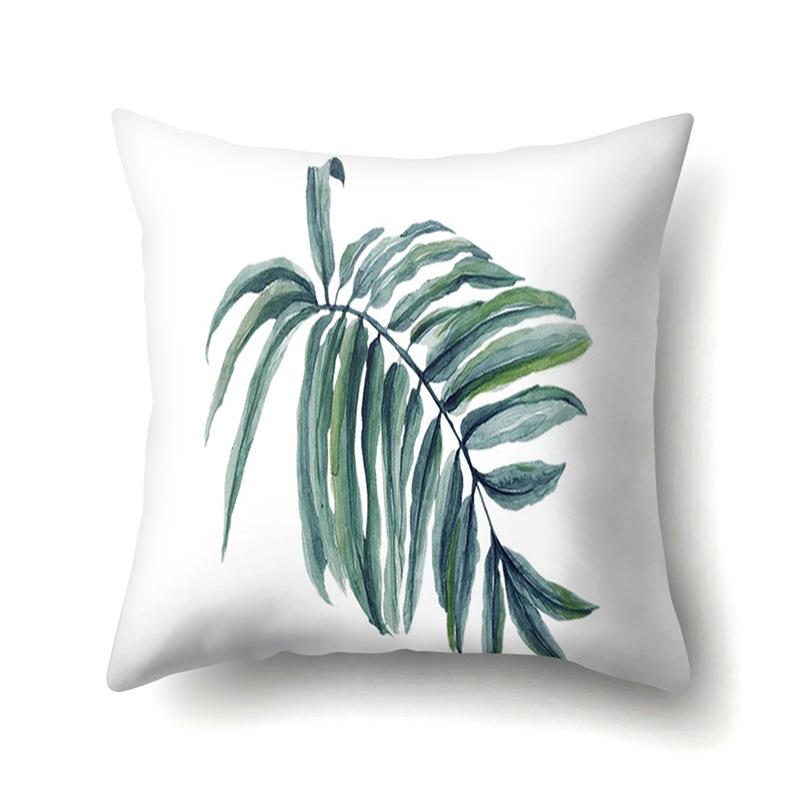 Polyester Pillowcase Nordic Plant Ins Style Flower Print Peach Leather Velvet Pillowcase