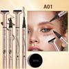 Ekskluzywny zestaw 4 w 1 do pielęgnacji oczu: Eyeliner, Kredka do brwi, Szczoteczka do tuszu do rzęs, Stempel do dolnych rzęs