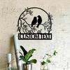 Exclusive Handmade Custom Metal Garden Sign Bird Branch Retro Wall Mounted Gift Outdoor Decor