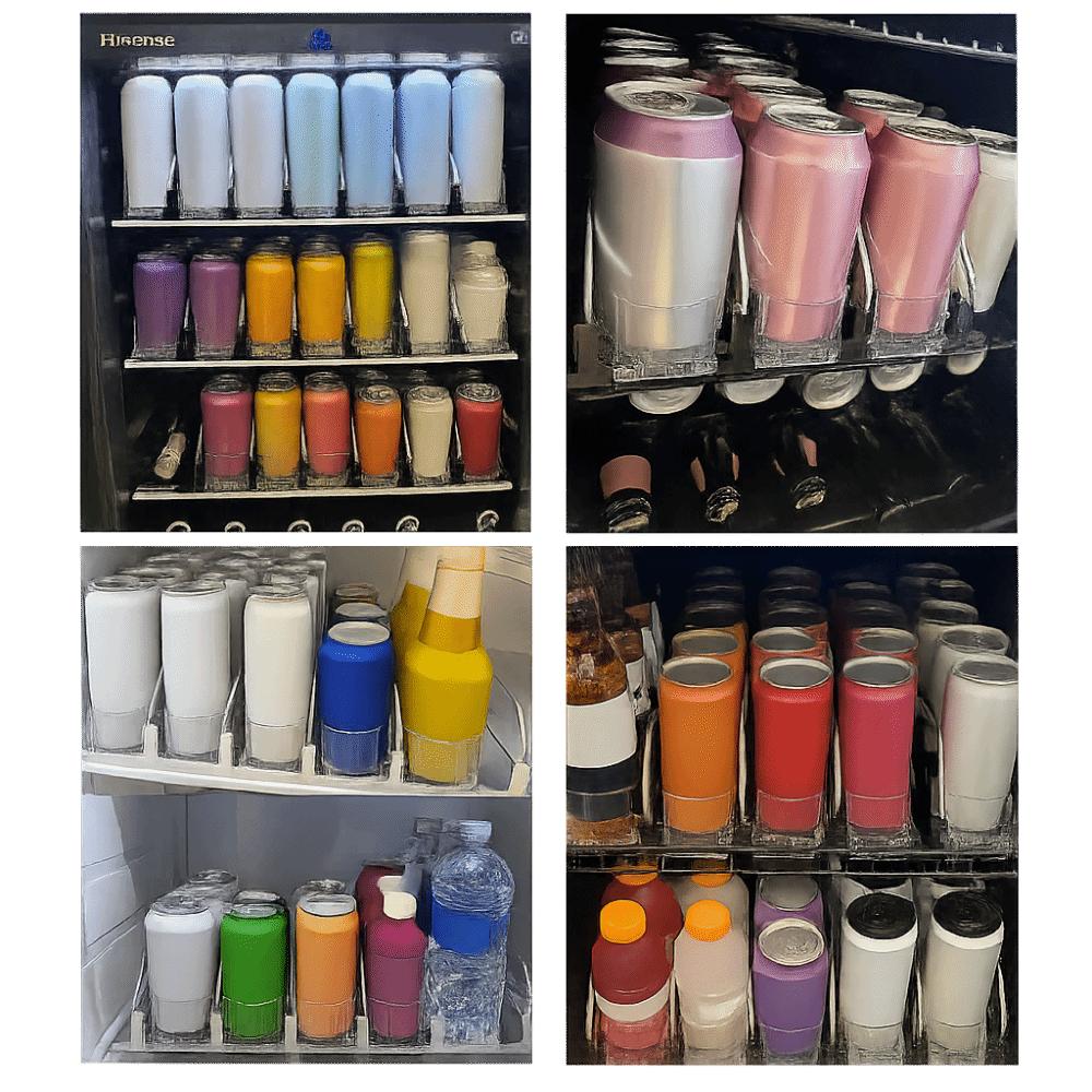 Adjustable Width Drinks Storage Rack Self-Sliding Refrigerator Drink Organizer