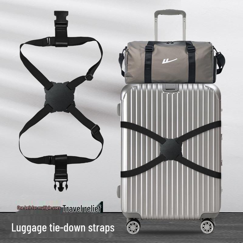 Cross-Border Elastic Luggage Strap - 8-Shaped Anti-Drop Suitcase Fastener.