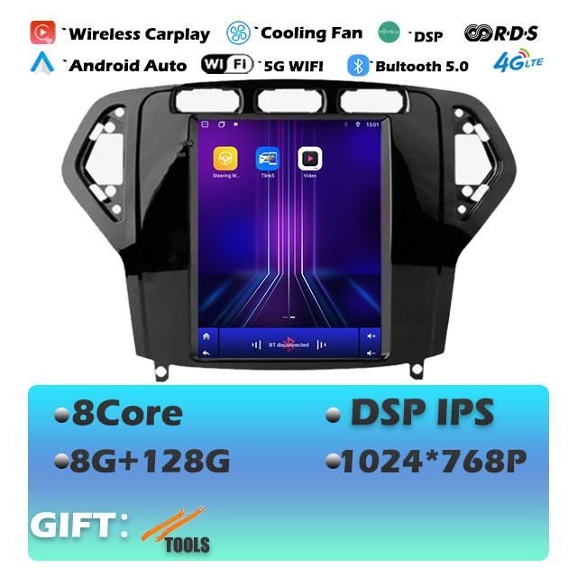 9.7“ IPS For Ford Mondeo 2007-2010 Carplay Android 14 Car Radio Multimedia Video Player Navigaion Head Unit Stereo Audio