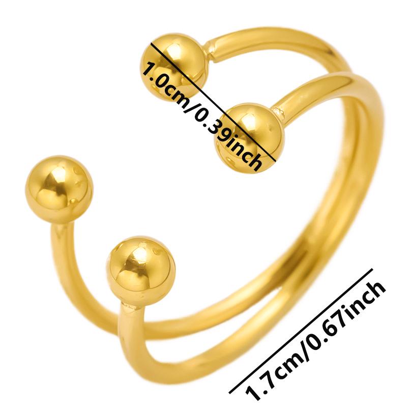 304 Stainless Steel Adjustable Titanium Fashion Ring for Women - Non-Fading, Simple European & American Style.