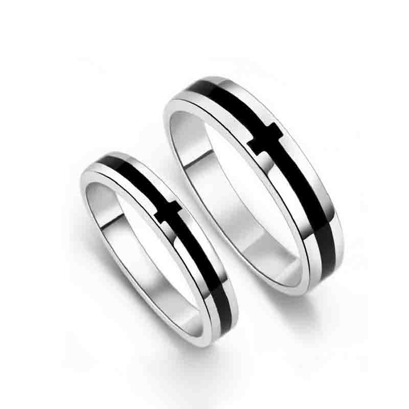 Classic Couple Rings For Men Women CZ Stone Trendy Wedding Lovers' Ring Jewelry Romantic Valentine's Day Present Ring Accessory