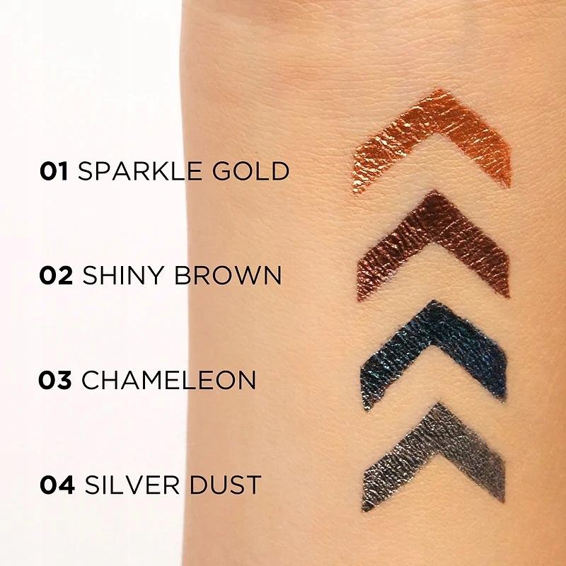 Eveline variete błyszczący eyeliner wodoodporny 04 silver dust 24h