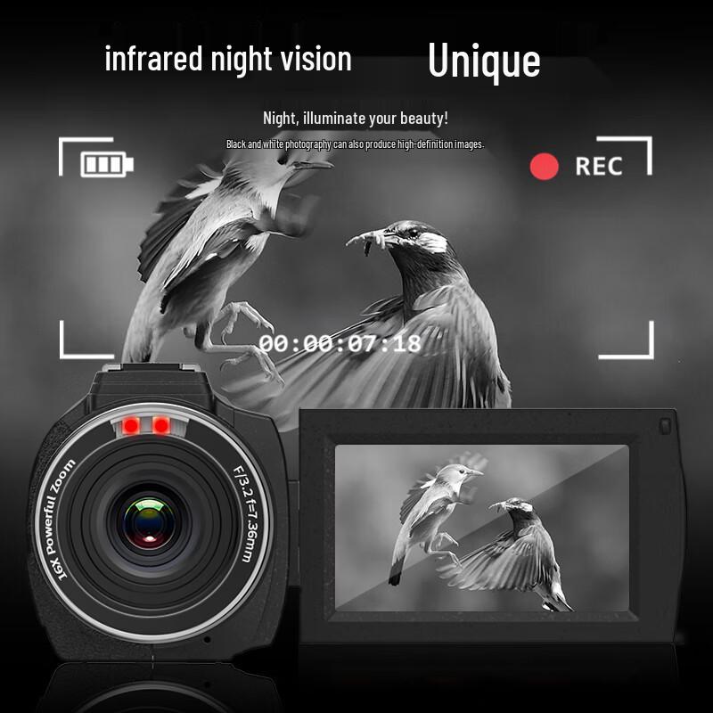 SONGDIAN HDV254K 4K Portable Vlogging Camcorder with IR Night Vision