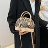 2025 Spring New Temperament Leopard Print Simple Commuter Shell Bag Foreign Style Casual Fashion Beautiful Shoulder Messenger Bag